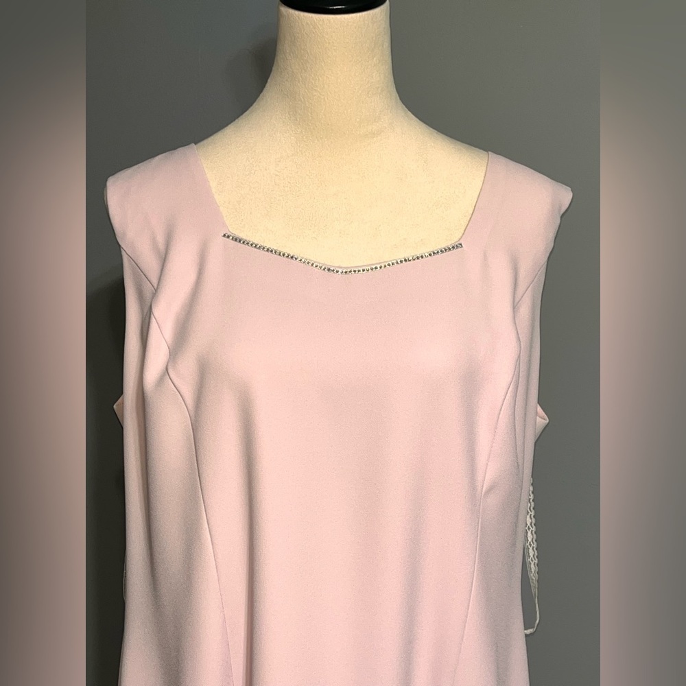 Marsoni Elegant Light Pink Skirt Suit with Silver Accents size 18 - Picture 8 of 10